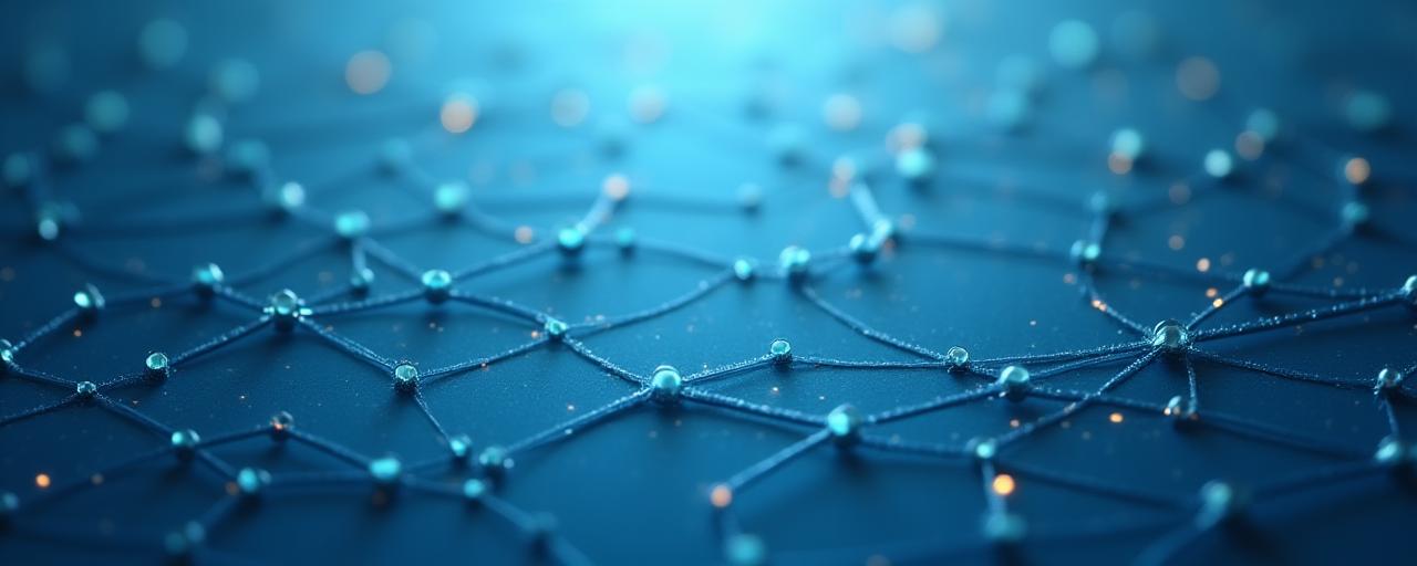A subtle geometric pattern symbolizing connection and information.